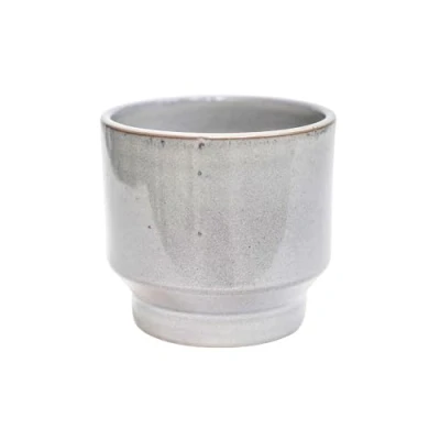 Image of Ivyline Planter, Stoneware, Pebble, 11 x 11cm