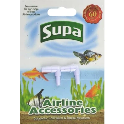 Image of Supa Airline Elbows Carded, 2 Piece. Avoids Kinking In Tubing Should Need To Bend Your Airine Around a Corner.