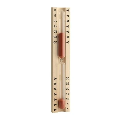 Image of TFA Dostmann 40.1046 Sauna Hourglass Beech Accessories 0 to 30 Minutes Brown/Red L 52 x W 33 H 286 mm