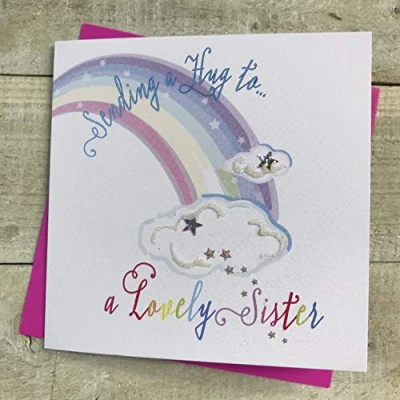 Image of Sending a hug to lovely Sister card Get well soon by WHITE COTTON CARDS DT198