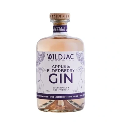 Image of Wildjac Apple &amp; Elderberry Gin 70cl 37.5% abv