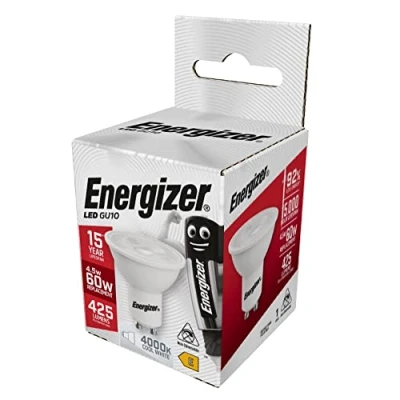 Image of Energizer LED Traditional Energy Saving Lightbulb, GU10, Cool White