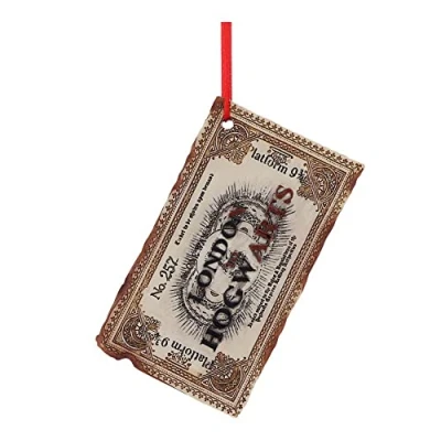 Image of Nemesis Now Officially Licensed Harry Potter Hogwarts Express Ticket Hanging Ornament 9.5cm, Cream