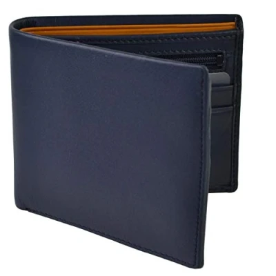 Image of Mens Leather Stylish Bifold Wallet by Visconti; Parma Collection Gift Box Paisley