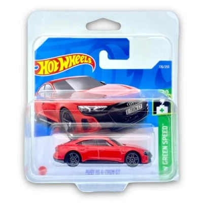 Image of Hot Wheels Audi RS E Tron GT (Red) 5/5 HW Green Speed 2022 176/250 (Short Card) COMES IN A KLAS CAR KEEPER PROTECTIVE COLLECTORS CASE HCX39