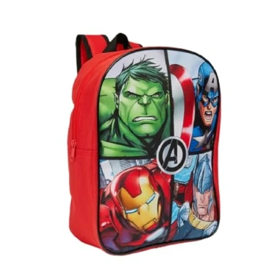 Image of William Lamb Avengers Backpack Rucksack Kids Children&#039;s Character Hulk Captain America Iron Man &amp; Thor Premium School Travel Bag
