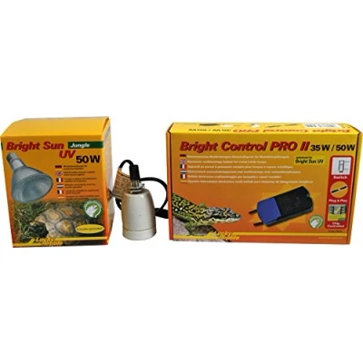 Image of Lucky Reptile Bright Sun UV Jungle Complete Set 50 W Metal Halide Lamp with Socket and Ballast Heat resistant Ceramic Terrarium Accessories, 1 Piece (Pack of 1)