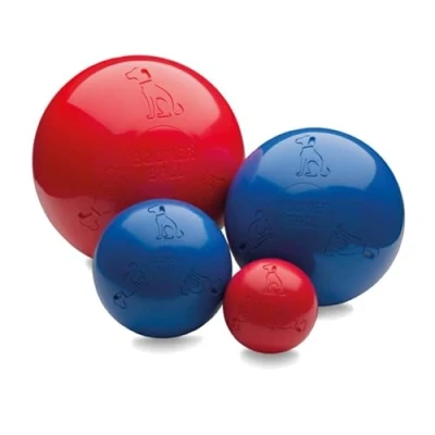 Image of Company of Animals BOOMER BALL 4 inch ‎Polyester Virtually Indestructible Tough &amp; Durable Small Dog Ball, Floats on Water, Great for Mental Stimulation High Energy Dogs, Assorted Colours