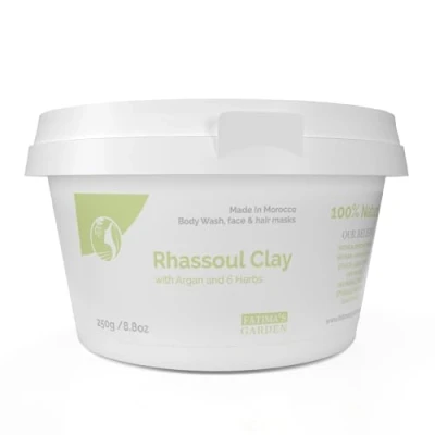 Image of Fatima&#039;s Garden Rhassoul Clay with Herbs Detox Facial Powder, 250g