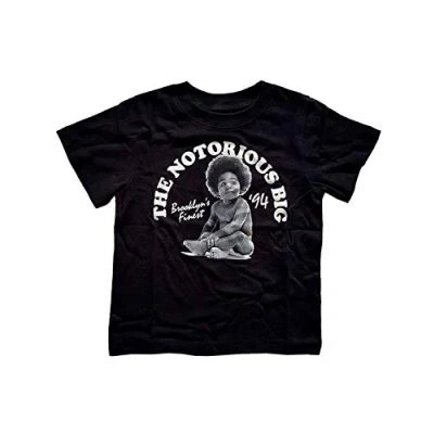 Image of Biggie Smalls Toddler T Shirt Baby Logo Official Black 12 Months to 5 yrs 24 Mois