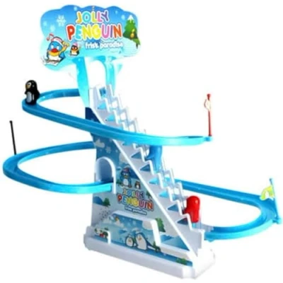 Image of SDMAX Race and Slide Penguins with Music,Lovely Toy,Penguin Game, Climbing Penguin Cartoon Racetrack Set, Game