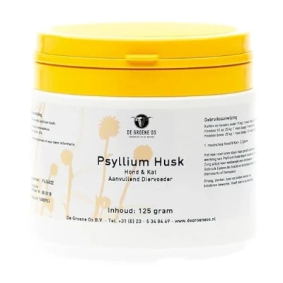 Image of Groene Os Psyllium Husk for Dogs &amp; Cats 125g
