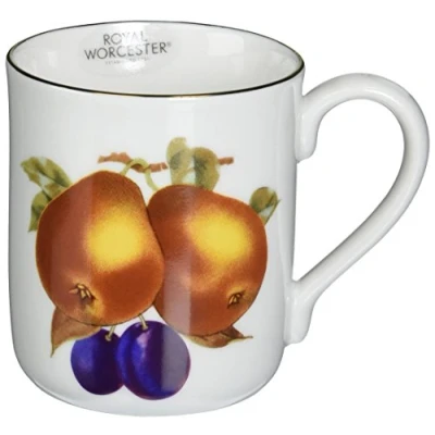 Image of Royal Worcester Evesham Gold Mug Pear and Damson Set of 4
