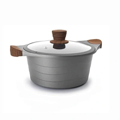 Image of Lacor Stilo Cast Aluminium Casserole, Grey, 28 cm