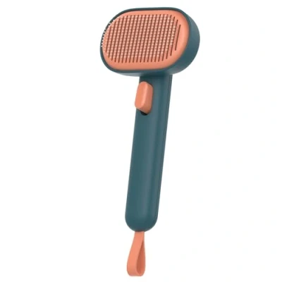 Image of aumuca Cat Brush, Self Cleaning Grooming Brush with Front Release Button, Brushes for to Remove Loose Fur, Tangles &amp; Dirt, Great Long and Short Haired Cats