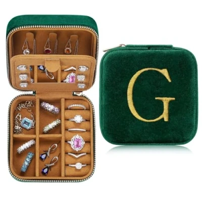 Image of TINGN Travel Jewellery Case, Organiser, Mini Box, Sister Birthday Gifts, Personalised Box G