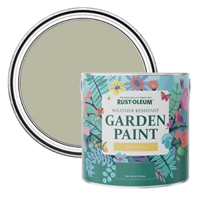 Image of Rust Oleum Brown Mould Resistant Garden Paint In Matt Finish Tanglewood 2.5L