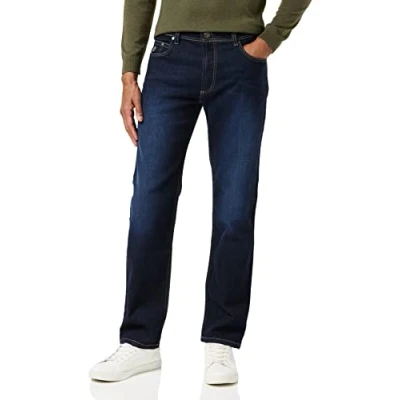 Image of Bugatti Men&#039;s 3280D 16640 Loose Fit Jeans, Blue, W44/L30