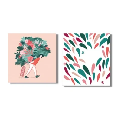 Image of Forletter Greeting Card, 15 x cm, Pink Flowers