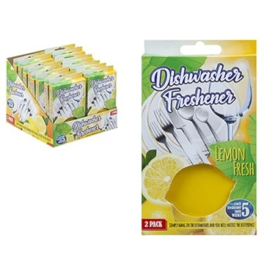 Image of Lemon Dishwasher Freshener (Pack of 2) Long Lasting &amp; Powerful Citrus Scent for Sparkling Clean Dishes