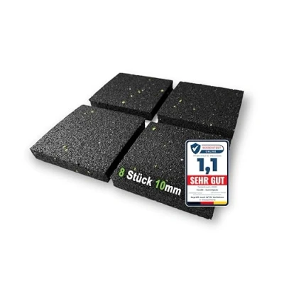Image of CLARE Premium Vibration Damper as Washing Machine Underlay &amp; Damper, Non Slip Pads 90 x mm, Less Noise Movement, Anti Mat for Speakers, 3D Printers, Pack of 8, 10 mm