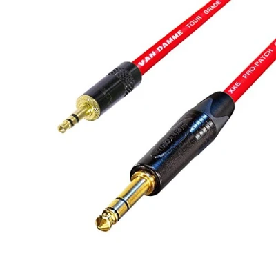 Image of Stereo Mini Jack to Lead. 3.5mm 6mm Cable. Ipod Amplifier (8m, Red)