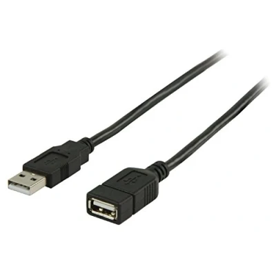 Image of Invero® 2m USB 2.0 High Speed A Male to Female Extension Cable Lead Adapter 2 Metre Black