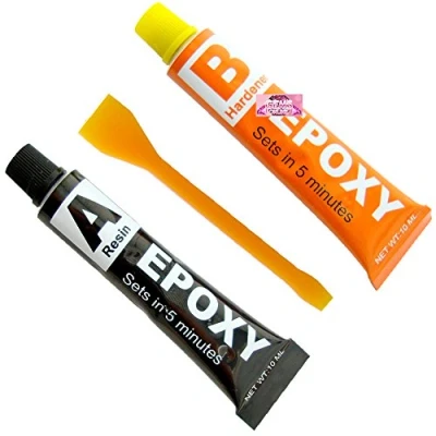 Image of 10ml Each Epoxy Glue Adhesive Clear Strong 2 Part Resin Plastic Ceramic Glass Rubber Metal (Set of 2)