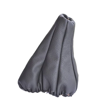 Image of The Tuning Shop Ltd Gear Gaiter Compatible with Fiat Panda Leather Various Stitching Colour Available (Grey Leather)