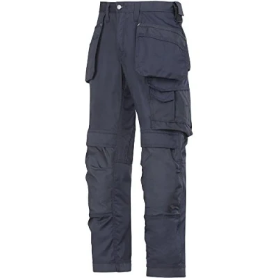 Image of Snickers Craftsmen Holster Pockets Trousers, CoolTwill Navy/Navy Waist 39&quot; Inside leg 32&quot;
