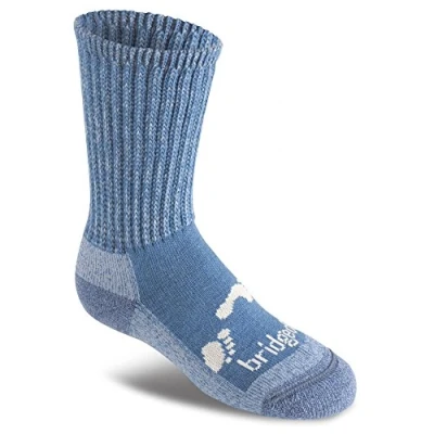 Image of 1 Pair Storm Blue Junior Trekker Socks All Day Comfort Kids Unisex 12 (7 9 Years) Bridgedale