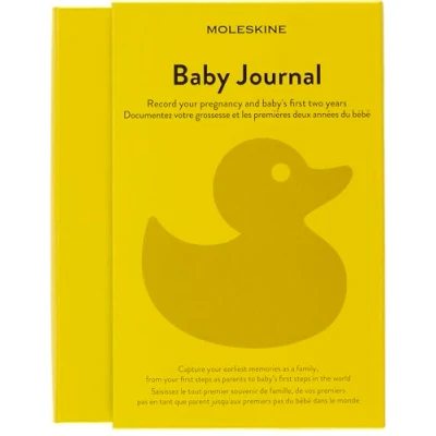Image of Moleskine Baby Journal, Theme Notebook Hardcover for Annotating and Remembering The First Two Years of Your Child&#039;s Life Large Size 13 x 21 cm 400 Pages