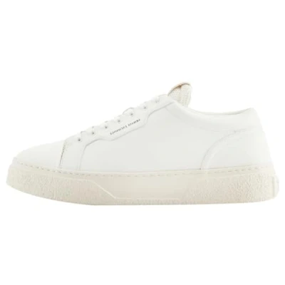 Image of Armani Exchange Trainers, Men&#039;s, Size: 5.5, Off white Imitation leather/ textile