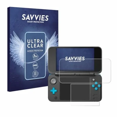 Image of Savvies 18 Pack Screen Protector compatible with New Nintendo 2DS XL Protection Film Clear