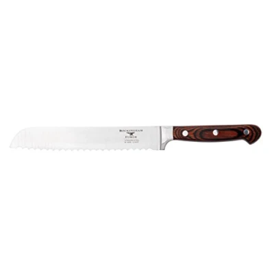 Image of Rockingham Forge Essentials 8000 Series 8 Bread Knife with Classic Riveted Pakkawood Handles and Full Tang Construction, Stainless Steel Blades,RF 8003
