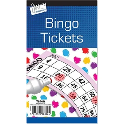 Image of 6 x Just Stationery Bingo Tickets Book Colour May Vary