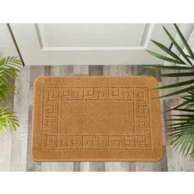 Image of THL Non Slip Rug Gel Backed Runner Carpet Plain Solid Colour Normal Pile Floor Mat Door (Ochra, 60 x 110 cm)