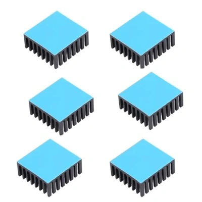Image of Awxlumv 6pcs Small Heatsink 25x25x10mm / 0.98x0.98x0.39inch Aluminum Heat sink Cooler Radiator with Thermal Conductive Double Sided Tape Cooling for ASUS ROG Ally GPU IC Chips (25mmx25mmx10mm, Black)