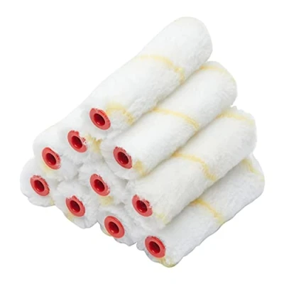 Image of Fit for The Job 10 pack 4 inch Medium Pile Woven Mini Paint Rollers DIY Painting, Gives a Smooth Finish Painting with Emulsion Paints on Interior Walls and Ceilings, 4&quot; 100mm
