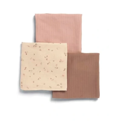 Image of Mamas &amp; Papas 3 Pack Muslin Squares, Wildflower