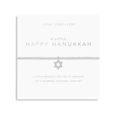 Image of Joma Jewellery A LITTLE HAPPY HANUKKAH Silver Plated 17.5cm stretch Bracelet