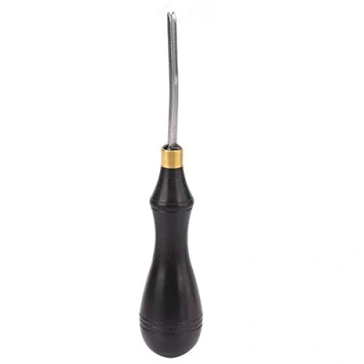 Image of Leathercraft Edger Trimming Tool, Leather Edge Beveller Steel Blade Ebony Handle DIY Tool 3#