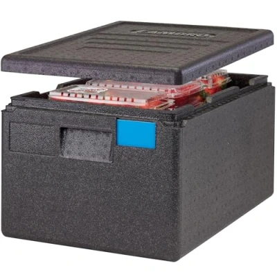 Image of Cambro EPP Economic Cam GoBox Insulated Top Loading Food Pan Carrier 46 Litres, Stores 1 x 1/1 GN 200 mm Deep, Maintains Hot and Cold Temperatures for 4+ Hours, 40C to 120C, DW576
