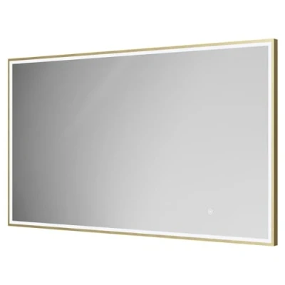 Image of Wholesale Domestic Colore Madison Brushed Brass 1200mm x 700mm Illuminated Dimmable LED Mirror with Demister and Touch Sensor