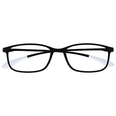 Image of OPULIZE Ice Reading Glasses Ultra Lightweight Scratch Resistant Black Grey Tip Frame Mens Womens R61 1 +3.00