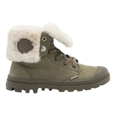 Image of Palladium Baggy Ankle boots, Women&#039;s, Size: 6.5, Dusky green Nubuck