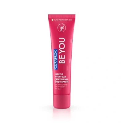Image of Curaprox Be You Gin Tonic + Persimmon Toothpaste Red 60ml Gentle Everyday Whitening SLS Free, Microplastic Triclosan Fluoride