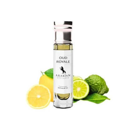 Image of FR248 OUD ROYALE perfume oil for men. 6ml roll on bottle. Arabian Opulence. Woody/musky/powdery/citrus/soft spicy/aromatic