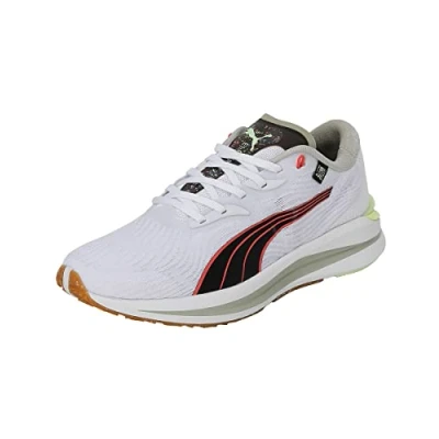 Image of PUMA Men&#039;s Electrify Nitro 2 FM Running Shoe, White Black Firelight, 11 UK