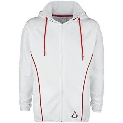 Image of Difuzed Unisex Kid&#039;s Assassins Creed Men&#039;s Boys Tech Hoodie, White, X Large